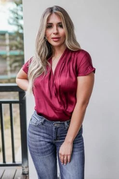 FL-01 Small CBRAND After Midnight Bodysuit - Wine