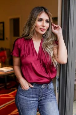 FL-01 Small CBRAND After Midnight Bodysuit - Wine