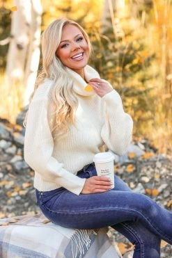 Newbury Kustom Good One Mock Neck Sweater - Ivory Small