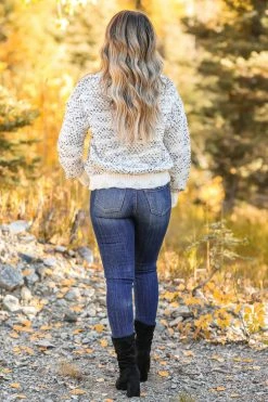 Promesa Cozy Life Popcorn Sweater - Grey