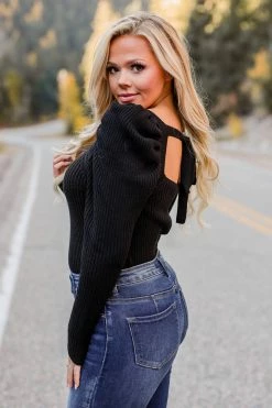 PR-01 Small CBRAND Sew In Love Sweater - Black