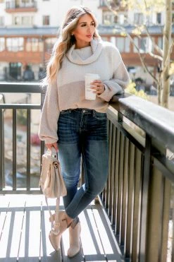 Newbury Kustom Slow Down Cowl Neck Sweater - Ivory