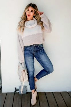 Newbury Kustom Slow Down Cowl Neck Sweater - Ivory