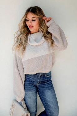 Newbury Kustom Slow Down Cowl Neck Sweater - Ivory