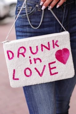 Treasure Jewels "Drunk In Love" Purse - White Accessories 9 Treasure Jewels