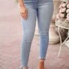 Cello Jeans CELLO Elsie High Rise Ankle Skinny Jeans - Medium Wash Bottoms