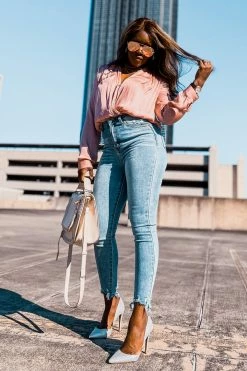 Cello Jeans CELLO Elsie High Rise Ankle Skinny Jeans - Medium Wash Bottoms