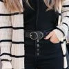 Talk To Me Textured Double Ring Belt - Black New Arrivals 1 Talk To Me Textured Double Ring Belt - Black New Arrivals