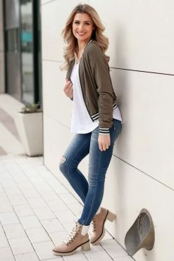 KKE Originals 6 Monroe Sherpa Booties - Khaki