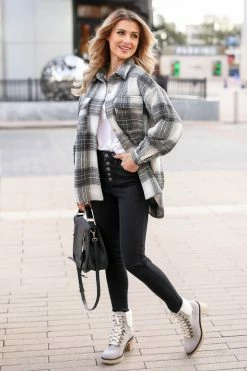 KKE Originals Monroe Sherpa Booties - Grey