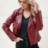 Promesa CBRAND Limitless Vegan Leather Jacket - Wine