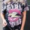 Zutter "Girl Gang" Tie Dye Graphic Tee - Black