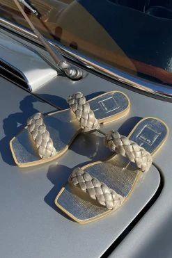 DOLCE VITA Indy Braided Sandal - Metallic Gold Stella