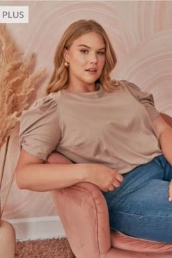 New Arrivals High Standards Puff Sleeve Top - Taupe 10 New Arrivals High Standards Puff Sleeve Top - Taupe