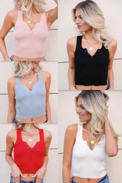Active Basic Tops Keeping It Simple Cropped Sweater Tanks