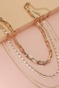 WW New Arrivals Think Again Layered Necklace - Gold