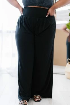 Trendsi Easy Breezy Palazzo Pants In Black