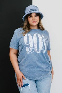 Trendsi Fresh From LA 90's Graphic Tee - Blue