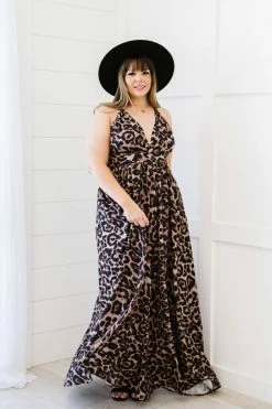 Trendsi Never Stop Leopard Maxi Dress