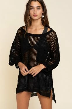 POL Oversized Sheer Pullover Sweater Fresh From LA