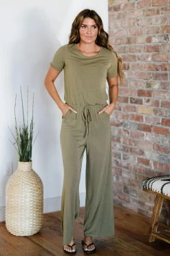 Trendsi Good News Jumpsuit In Khaki Fresh From LA
