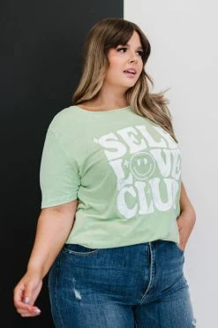 Trendsi Self Love Club Graphic Tee - Lime Fresh From LA