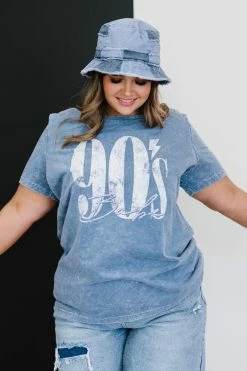 Trendsi Fresh From LA 90's Graphic Tee - Blue