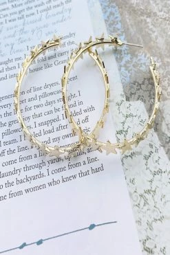 Treasure Jewels Night Sky Hoop Earring - Gold