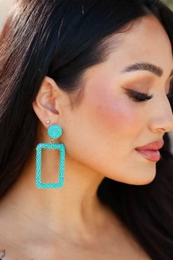 TJ Cabana Happy Hour Beaded Earrings - Turquoise 7 TJ Cabana Happy Hour Beaded Earrings - Turquoise